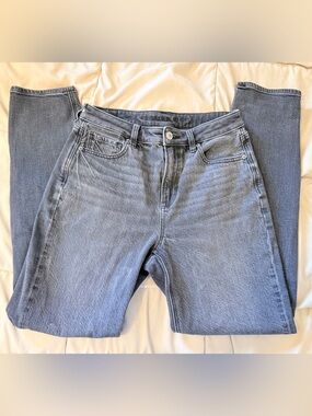 American Eagle Outfitters Women's Straight-Leg Light Blue Denim Jeans